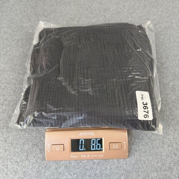 Color Me Cotton CMC Medium Wide-Leg Cropped Pants Elastic Waist Pockets Gray NWT - Picture 12 of 13